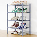 Smiry Shoe Rack, 4 Tier Small Bamboo Shoe Organizer, Stackable Free Standing Wooden Shoe Storage Shelf for Closet, Entryway, 