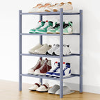 Smiry Shoe Rack, 4 Tier Small Bamboo Shoe Organizer, Stackable Free Standing Wooden Shoe Storage Shelf for Closet, Entryway, 