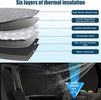 Side Window Sun Shade for Freightliner Cascadia 2008-2017, Custom Fit 210T Reflective Sunshade for Semi Truck, 6-Layer Heat Insulation Privacy Protector, Block 99% UV Rays, 2PCS