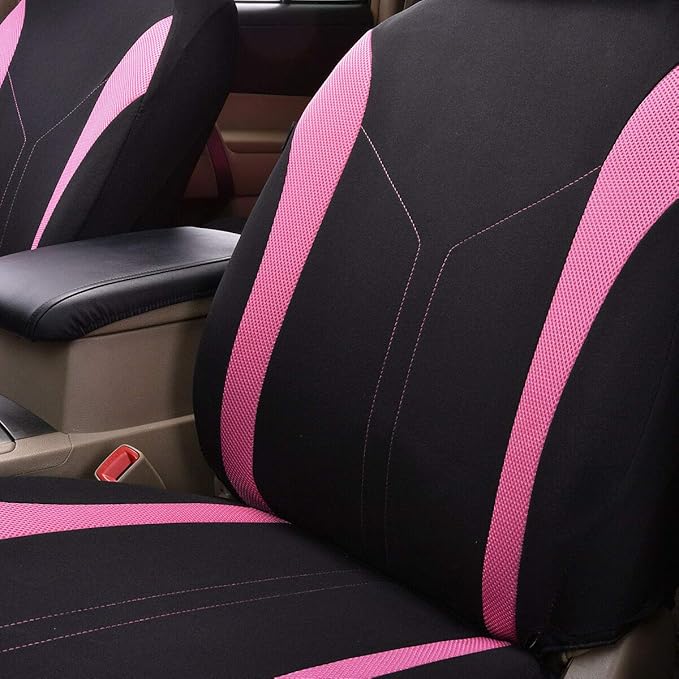 Flying Banner Car Seat Covers Front Seats and Rear Bench Mesh Fabric Rear Bench Split Polyester Cover Easy Installation SUV C