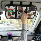 Cow Car Visor Organizer Scratch-Resistant Sunvisor Organizers Auto Interior Car Accessories with Zipper Visor Storage Pouch Fits Most Vehicles, SUVs, Trucks Keep Tidy