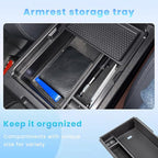 4PCS Center Console Organizer Compatible with 2023 2024 2025 2026 Honda CRV Secondary Box Insert Divider Armrest Storage Tray Hidden Storage Tray Cup Holder Interior Accessories