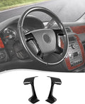 Voodonala Carbon Fiber Steering Wheel Panel Trim Cover Compatible with Chevy Silverado/Tahoe/Suburban/Avalanche/Escalade/GMC-Yukon/GMC-Sierra 2007 2008 2009 2010 2011 2012 2013