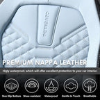 Coverado Seat Covers, Leather Seat Covers for Front Seats, Black and Blue Car Seat Covers, Waterproof Car Seat Protectors, Au