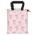 Car Trash Bag Large Hanging Can for Back of Seat, Cute Waterproof Car Garbage Bag for Vehicle, Travelling, Outdoor Cute Pink Bow