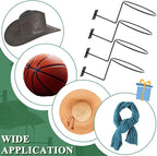 TiciKim Pack of 4 Metal Hat Holder Wall Mounted Cowboy Hat Rack Hat Hanger for Wall Display, Cowboy Hat Holder Organizer Mult