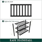 Smiry Bamboo Shoe Rack for Closet, 3 Tier Small Wooden Stackable Shoe Organizer, Free Standing Shoes Storage Shelf for Entryw