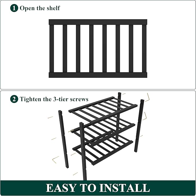 Smiry Bamboo Shoe Rack for Closet, 3 Tier Small Wooden Stackable Shoe Organizer, Free Standing Shoes Storage Shelf for Entryw