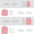 PANDA JOYS 4 Set Compression Packing Cubes Travel - Travel Accessories Expandable Packing Organizers for Carry On - Essential