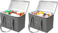Insulated Reusable Grocery Bag - Zippered Cooler Tote Extra Large Thermal Shopping Bag for Groceries Frozen or Hot Food