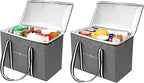 Insulated Reusable Grocery Bag - Zippered Cooler Tote Extra Large Thermal Shopping Bag for Groceries Frozen or Hot Food