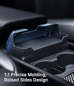 for Tesla Cup Holder Insert, 2-in-1 for Model Y Juniper(2025/2026)& Model 3 Highland(2024/2025) with Storage Compartment - Bl
