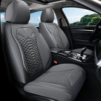 Coverado Car Seat Covers, Front Seat Cover, 2 Pack Waterproof Nappa Leather Seat Covers for Cars, Car Seat Protectors, Driver