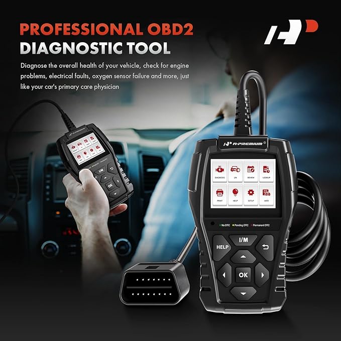 A-Premium AD200 Professional OBD2 Scanner Car Diagnostic Tool, OBDII EOBD Code Reader, Enhanced Check Car Engine Light