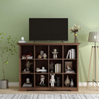 OSCHF Cube Shelf Bookcase with Base - Wooden 3 Tiers Floor Standing Low Storage Cabinet for Home and Office, 12-Cube Lattice 