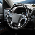Steering Wheel Cover for Chevy Silverado 1500 2014-2018/2500 2500HD 3500 3500HD 2015-2019/ 4500HD 5500HD 6500HD 2019-2024/ Suburban Tahoe 2015-2020/ Colorado 2015-2022/ Traverse 2018-2023 Chevrolet