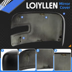 Driver Side Mirror Cover Replacement for Jeep Renegade 2015 2016 2017 2018 2019 - Left Side Mirror Covers, Rear View Mirror Cap Accessories With Lamp, Textured