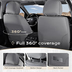 Coverado Car Seat Covers Front Seats, Seat Covers for Cars, Car Seat Protector, 2-Pack Car Seat Cushion Nappa Leather, Waterp