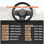 GIANT PANDA Steering Wheel Cover for Subaru Forester, Car Steering Wheel Cover for Subaru Outback and Crosstrek - Black
