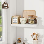 Fun Memories 12 Inch Deep Floating Shelves for Wall, 20 Inch Long Wall Mounted Storage Shelf with Invisible Brackets, 3 Pack 