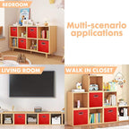 ShellKingdom Storage Bins, Foldable Fabric Storage Cubes And Cloth Storage Organizer Drawer with Metal Handle For Closet And 