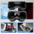 TUYICIN 2PCS Cup Holder Inserts for 2019-2021 Toyota RAV4 Accessories, TPE Center Console & Rear Row Seat Drink Holder Set No