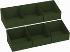 DIMJ Closet Storage Bins 6 Pack - Fabric Trapezoid Closet Organizer Bin, Foldable Storage Baskets for Shelves, Closet Shelf O