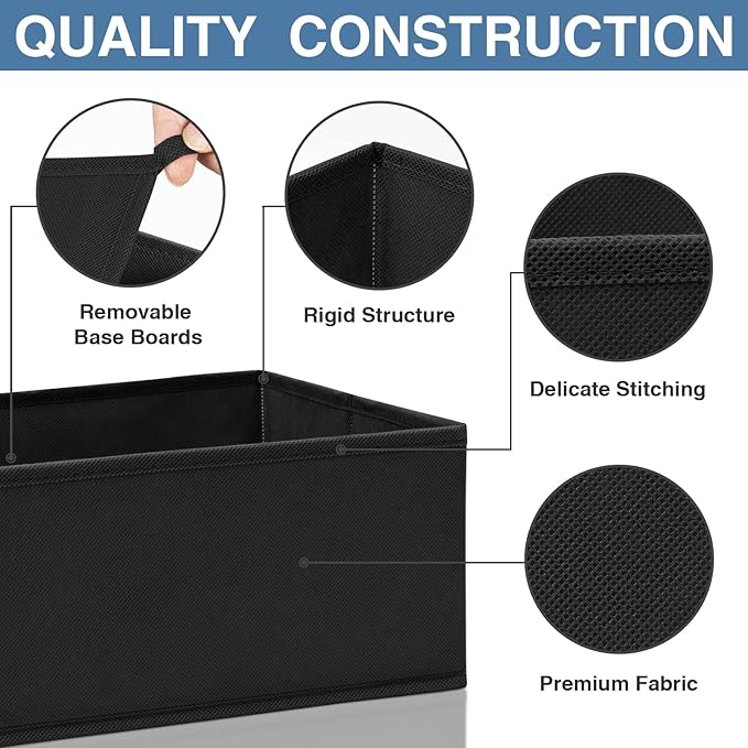 Criusia Drawer Organizer Clothes 12 Pack - Odorless Closet Organizers and Storage for Sock Underwear Bra - Dresser Organizado