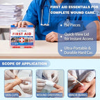 Mini First Aid Kit - 150 Pieces Emergency Medical Kit for Home, Car, Travel, Camping, Truck, Hiking, Sports, Office, Vehicle 