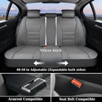 Coverado Seat Covers Full Set, Seat Covers for Cars, Gray Car Seat Cover, Waterproof Car Seat Protector, Nappa Car Seat Cushi