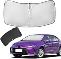 for Toyota Corolla 2020-2025 2026 Sun Shade Sunshade Windshield Cover - 4 Layers Front Window Shade Custom Fit for Corolla Sun Visor - 240T Retractable Shade Blocks UV Rays Car Accessories