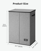 SOLEDI Laundry Hamper with Lid 130L Large & Tall Collapsible Laundry Basket, Clothes Hamper with Bag Removable Easy to Carry,