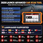 2026 LAUNCH Creader Elite V2.0 OBD2 Scanner for VW Audi Skoda Seat, Full Systems Bi-Directional Scan Tool for VAG Vehicles,
