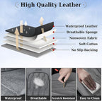 Coverado Car Seat Cover Full Set, Waterproof Front and Back Seat Covers for Cars, 5-Pack Leather Seat Covers, Car Seat Protec
