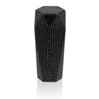 iplusmile Bling Car Trash Can with Lid, Black Rhinestone Sparkly Auto Garbage Bin for Women Girls, Mini Vehicle Waste Container Organizer for Cup Holder, Interior Decor Accessories