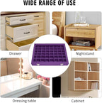 Siveit Velvet Jewelry Tray 48 Grid Jewelry Display Tray Organizer Box with Transparent Lid Rings Earrings Necklaces Pendants 