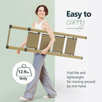 WOA WOA 4 Step Ladder for 10 Feet High Ceiling, Lightweight Foldable Ladder with Non-Slip Wide Pedals, Step Stool with Safe H