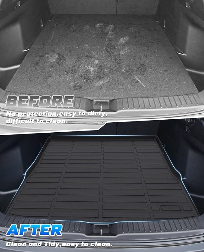 Sunsdrew Cargo Liner for 2023 2024 2025 Mazda CX-50 Accessories TPE Cargo Mat All Weather Odorless Anti-Slip Rear Cargo Tray Heavy Duty Trunk Mat Black Trunk Floor Mat
