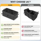 Car Trunk Organizer for SUV 60L Backseat Car Organizer Back Seat Large Storage Trunk Compartment Collapsible Car Caddy Heavy