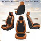 Coverado Car Seat Cover, Front Seat Cover, 2PCS Car Seat Protector, Seat Covers for Cars, Breathable Faux Leather Car Seat Cu