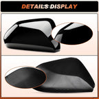 ACLONG Glossy Black Mirror Covers Fit for Toyota Camry 2018-2025 – Driver & Passenger Side Rearview Cap Replacement (1 Pair)