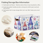 xigua Christmas Decoration Storage Basket Santa Collapsible Storage Bins Waterproof Canvas Storage Basket with Leather Handle