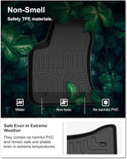 KIWI MASTER Floor Mats for 2011-2023 Dodge Charger RWD/Chrysler 300 RWD, Custom Fit All Weather Car Mats, Heavy Duty TPE Floor Liners, Front & Rear 2 Row, Black