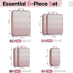 Veken 6/9/11 Set Compression Packing Cubes for Travel Essentials,Compressible Expandable Large Luggage Suitcase Organizer Bag