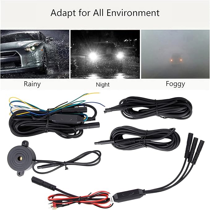 Car Blind Area Detection System, 12V Universal Blind Spot Detection Monitoring System Kit BSD Sensor