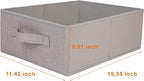 JAKAGO Fabric Storage Bins set of 4 Rectangle Storage Baskets with Handle Foldable Closet Organizer for Clothes Towel bedding