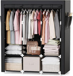 Mavivegue Portable Closet, 50 Inch Wardrobe Closet, Portable Closets for Hanging Clothes with 3 Hanging Rods and 6 Storage Sh