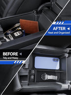 for Ford Edge Center Console Organizer Ford Edge 2021-2024 2025 Accessories Armrest Tray Middle Storage Box Insert Container Durable ABS Plastic