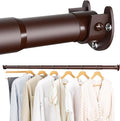 Closet Rod - Closet Rods for Hanging Clothes, 17 to 53 inch Adjustable Closet Hanging Rod, Heavy Duty Clothes Rod Clothing Ba