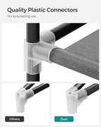 SONGMICS Portable Closet, Wardrobe Closet Organizer with Cover, 3 Hanging Rods and Shelves, 4 Side Pockets, 51.2 x 17.7 x 65.